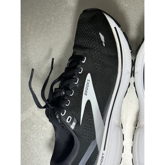 Brooks Ghost 15 Men’s 7.5 Wide Black White Running Shoes Neutral Trainer main image 8